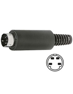 4-pin shielded Mini-Din plug
