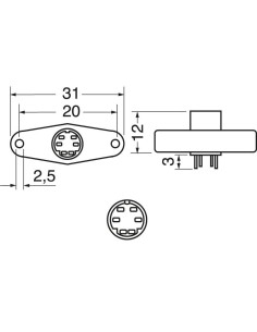 6-pin panel-mounted... 2