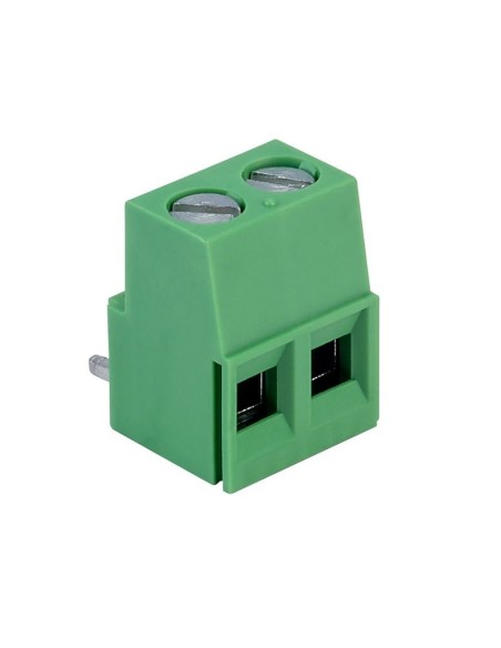 2-polige 90° geplooide slede-aansluitklem, 5mm pitch voor printplaten