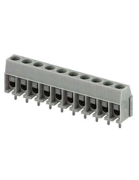 Bloque de terminales de lengüeta de 10 polos y 5 mm de paso para placas de circuito impreso