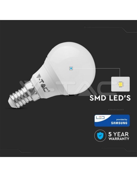 V-TAC PRO VT-236 LED Chip Bulb Samsung E14 5.5W P45
