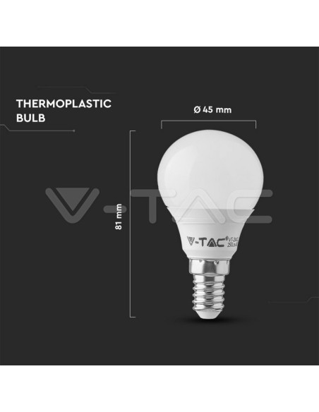 V-TAC PRO VT-270 LED Chip Bulb Samsung E14 7W P45