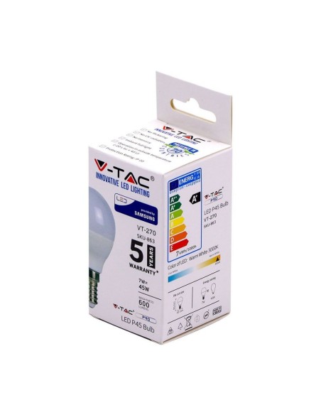 V-TAC PRO VT-270 LED Chip Bulb Samsung E14 7W P45