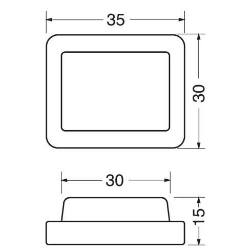 Transparente Kappe für Wippschalter