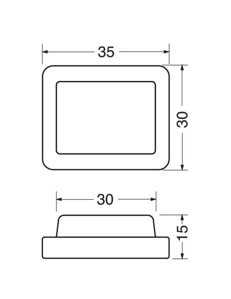 Transparente Kappe für Wippschalter