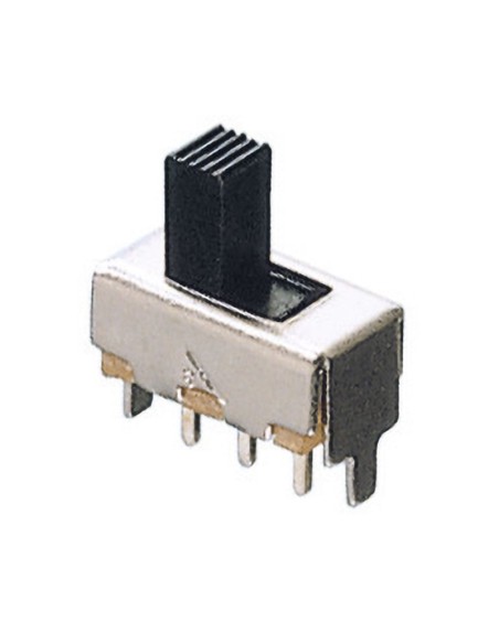 Interrupteur à glissière SPDT ON-ON pour PCB, 30Vdc 0.3A - Lup Fung SSB-12F44-G6-NS