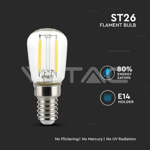 V-TAC VT-1952 E14 2W ST26 LED-Glühbirne