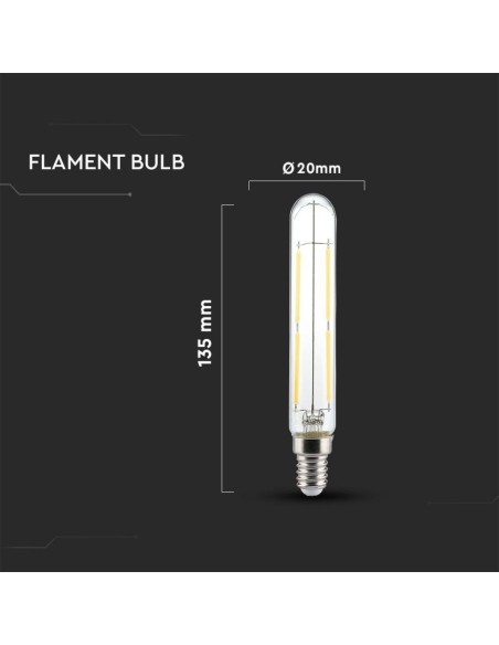 V-TAC VT-2204 LED Bulb E14 4W T20 Filament