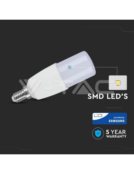 V-TAC PRO VT-248 LED Bulb with Samsung Chip E14 8W T37