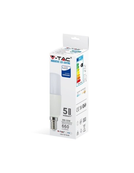 V-TAC PRO VT-248 Ampoule LED avec puce Samsung E14 8W T37