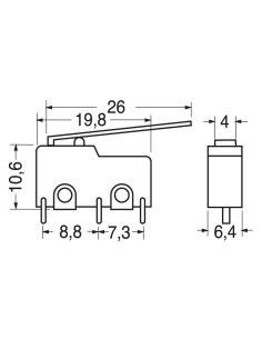 Endschalter mit Hebel 26mm,... 2