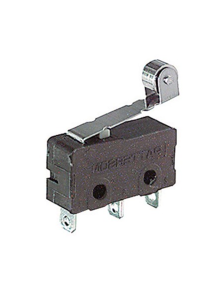 Eindschakelaar met hendel 16.6mm met rol, soldeer terminals, 250V 5A