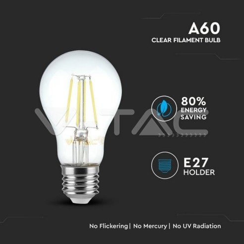 V-TAC VT-1885 LED Bulb E27 4W A60...