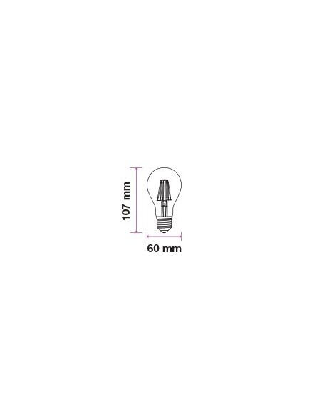V-TAC VT-1934 LED Bulb E27 4W A60 Satin Filament