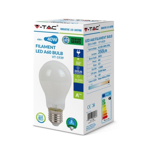 V-TAC VT-1939 LED-Glühbirne E27 4W...