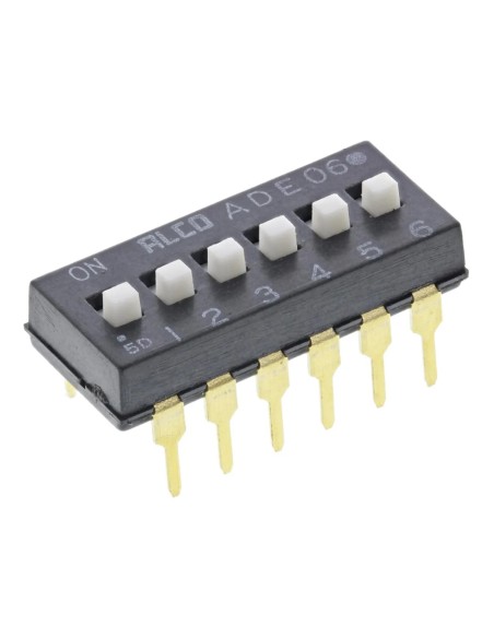 Commutateur dip à 6 positions - TE Connectivity ADE06A04