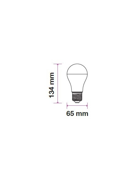V-TAC VT-2307 LED bulb E27 6.5W 160LM/W A60