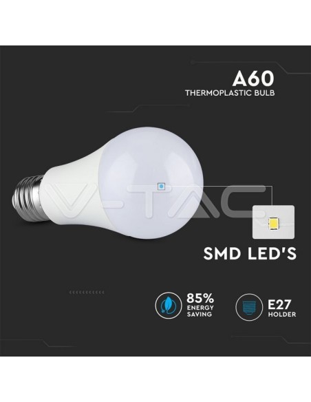 V-TAC VT-2307 LED bulb E27 6.5W 160LM/W A60