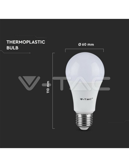 V-TAC VT-2307 LED bulb E27 6.5W 160LM/W A60