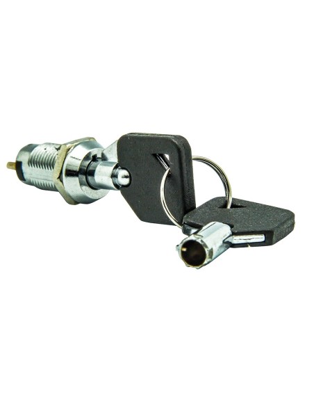 Single-pole 2-position key switch, mounting hole Ø12mm, 250V 0.5A - JTIC NS117Z-2