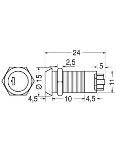 Single-pole 2-position key... 2