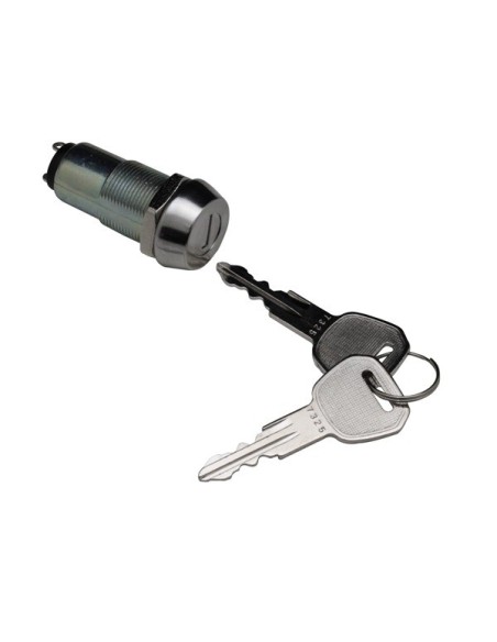 Single-pole 2-position key switch, mounting hole Ø19mm, 250V 2A - JTIC S246-2