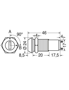 Single-pole 2-position key... 2