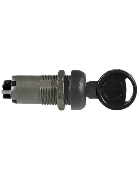 Single-pole 2-position key switch, mounting hole Ø19mm, 12V 5A