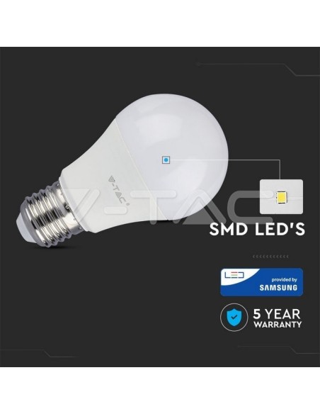 V-TAC PRO VT-285 Samsung LED Chip Bulb E27 8.5W A+ A60