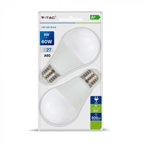 V-TAC VT-2139 Blister 2 LED bulbs E27...