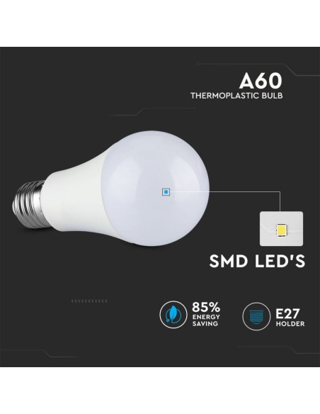 V-TAC VT-2310 LED Bulb E27 9.5W 160LM/W A60