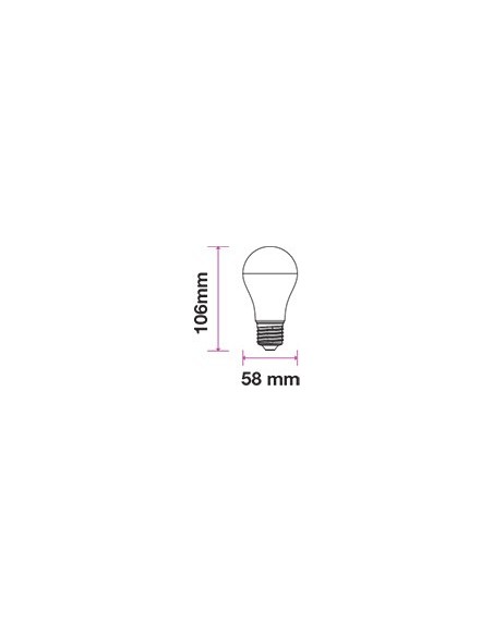 V-TAC PRO VT-210 LED Chip Bulb Samsung E27 9W A+ A60