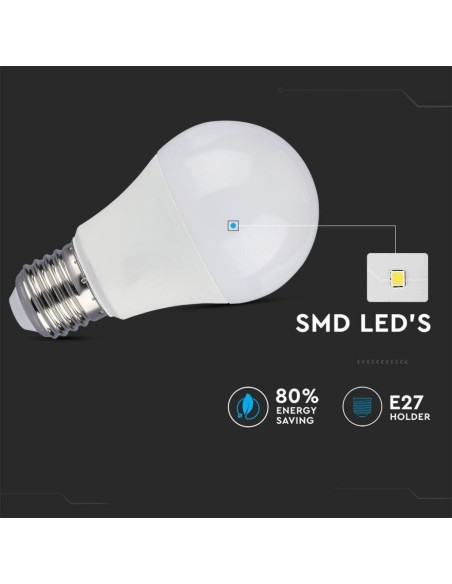 V-TAC VT-2011 LED Bulb E27 9W A60 3 Step Dimmable