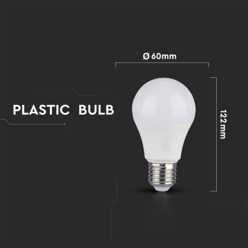 V-TAC VT-2011 LED Bulb E27 9W A60 3...