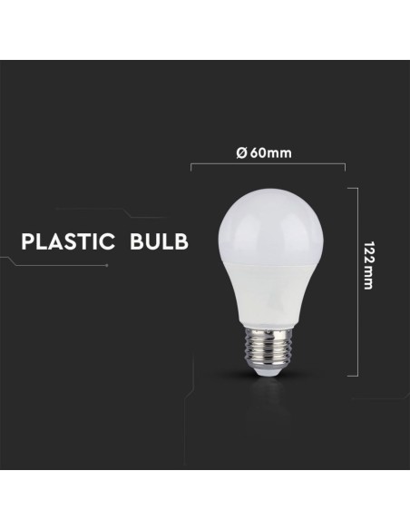 V-TAC VT-2011 LED Bulb E27 9W A60 3 Step Dimmable