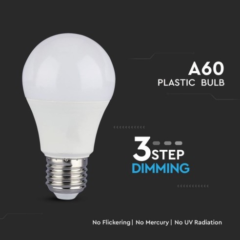 V-TAC VT-2011 LED Bulb E27 9W A60 3...