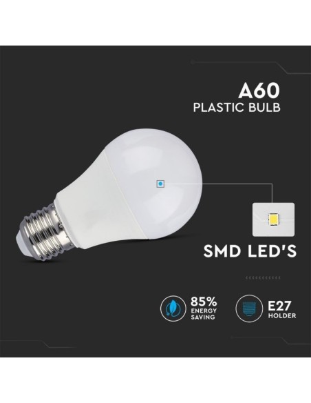 V-TAC VT-2210 Ampoule LED E27 10W A60 CRI 95