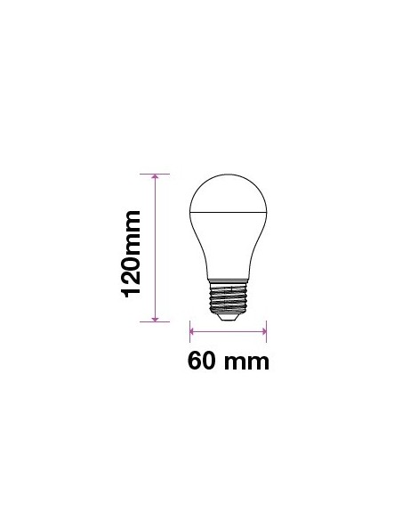 V-TAC PRO VT-262D Samsung LED Chip Bulb E27 12W A60 Dimmable