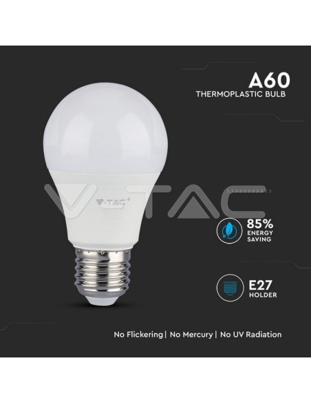 V-TAC PRO VT-262D Samsung LED Chip Lamp E27 12W A60 Dimmable