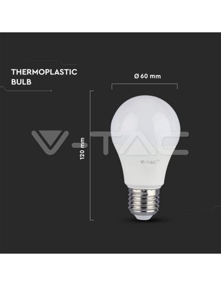 V-TAC PRO VT-262D Samsung LED Chip Bulb E27 12W A60 Dimmable