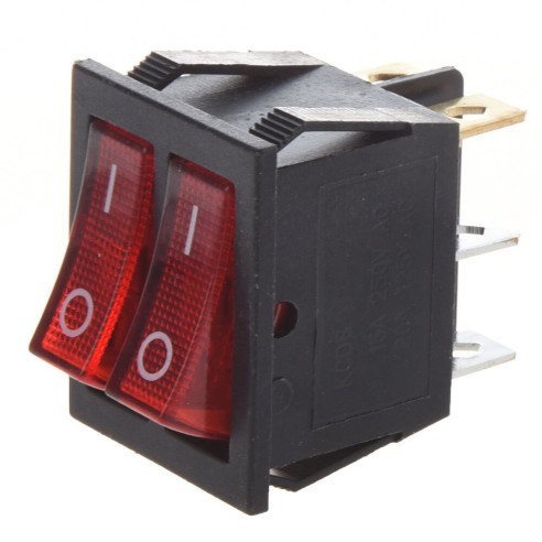 Double SPST single-pole rocker switch...