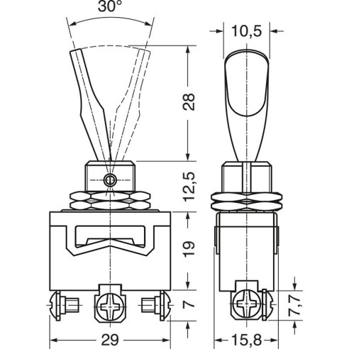 SPDT single-pole lever switch...