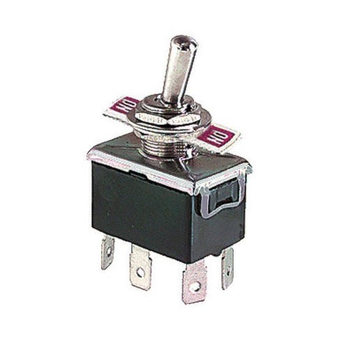 DPDT two-pole lever switch ON-(ON)...