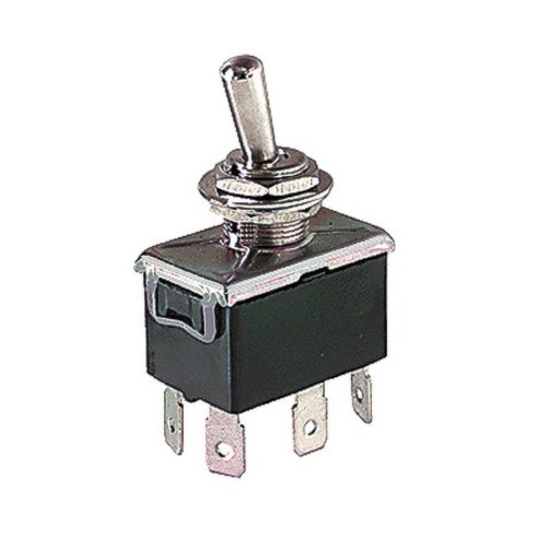 DPDT two-pole lever switch ON-OFF-ON...