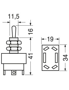 DPDT two-pole lever switch... 2
