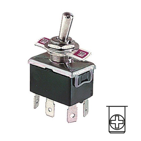 DPDT two-pole lever switch ON-ON with...