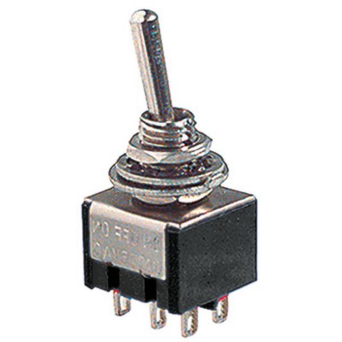 DPDT two-pole lever switch ON-OFF-ON...