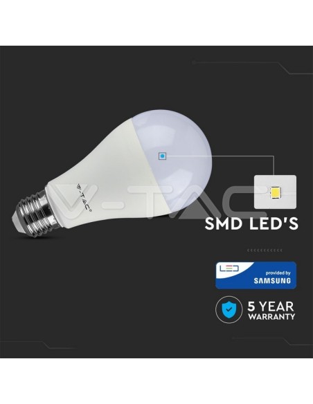 V-TAC PRO VT-295 Ampoule à puce LED Samsung E27 12W A+ A65