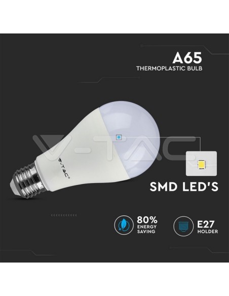 V-TAC VT-2015 Box 3 LED Bulbs E27 15W A65