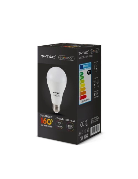V-TAC VT-2315 Bombilla LED E27 15W 160LM/W A65